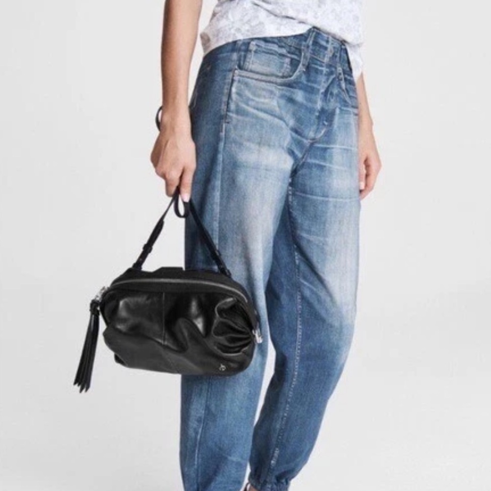 New Rag & Bone Black Leather Top Handle Convertible Crossbody Bag - Picture 14 of 15